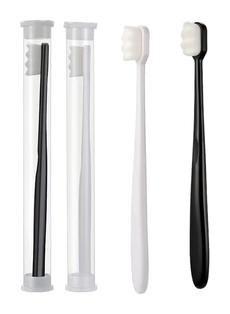 فرشاة أسنان فائقة النعومة (قطعتان)، فرشاة أسنان للبالغين بشعيرات فائقة النعومة، مايكرو نانو 15000 شعيرة، تأثير تنظيف جيد للأسنان الحساسة، انحسار اللثة، لتنظيف عميق، العناية بالفم في المنزل. - Image 3